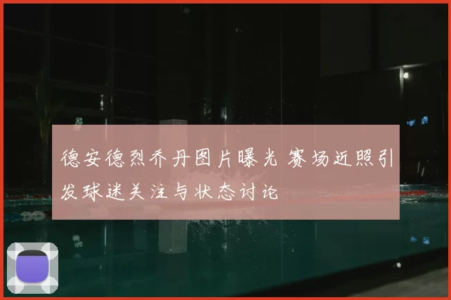 德安德烈乔丹图片曝光 赛场近照引发球迷关注与状态讨论